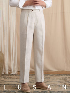 Summer Fashion 100% Linen Mens Casual Trousers