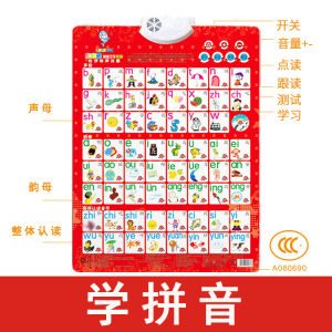 Big Picture Book Audio Preschool Wall Chart Beginner Practice Puzzle Children Chinese Character Sound Children Pinyin Alphabet