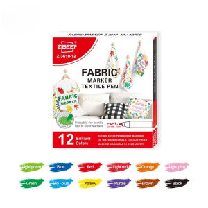 Waterproof Colorfast Fabric Textile Marker Pens Set 12 / 24 Colors DIY Clothes Art Graffiti Painting Pen Permanent Drawing pen
