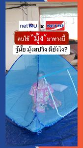 (ขายดี) Net2u พร้อมส่ง พับได้ มุ้งกันยุง กันแมลง มุ้งเต็นท์ มุ้งครอบผู้ใหญ่และเด็ก 5ฟุต นอนได้2คน สบาย เก็บปลายทางได้