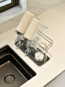 Stainless Steel Insulated Cup Rack Draining Double-Layer Water Bottle Storage Rack Table Top Upside down Kitchen Water Cup Storage Rack Desktop