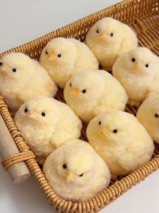 Squeezing Toy Pressure Reduction Toy Mud Feel Mimic Silicone Cute Little Chicken Stuffed Chicken Soft Flocking Surface