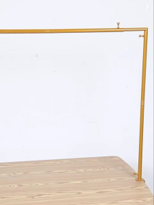 Wedding Table Rod Arch Stand Length Adjustable Golden&Black Desktop Decoration Table Square Arch Stand Hanging For Birthday/Wedding