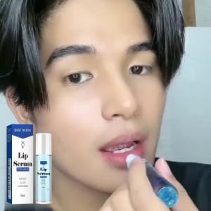 Men Lip Serum Hydrating Lip Repair Oil Smooth Dry Cracked Lips Reduces Lip Lines and Dead Skin Plumping Moisturizes Lip Care