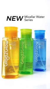 GLAD2GLOW Micellar Water 130ml | Pembersih Wajah | MakeUp Remover | Cleansing Water