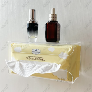 Thickened Wall-Mounted Cotton Makeup Remover Storage Box Black Magic Grape Face Towel Box ARCO Brand Plastic Bathroom Organizer