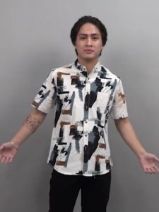 Kemeja Pria Motif Osaka Pendek M-XL