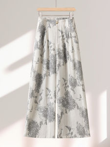MEITESIJIAONU | Ink Print Lightweight Skirt Pants Drape Well Summer New Arrival Pants