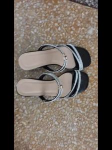 Size 35-42 Womens French Coarse Heel Sandal Casual School Student Shoes Fairy High Heels Slippers