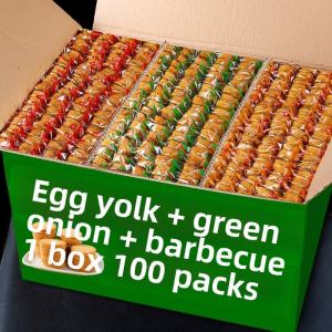 Free Shipping Thin Crispy Onion Flavor Biscuits Sweet And Salty Taste Individually Packaged Snacks from China 3 Pieces Get 50 Packs