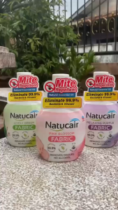 สเปรย์กำจัดและป้องกันไรฝุ่น99.9%ฆ่าเชื้อCV ขนาด400 มล. NATUCAIRขวดรีฟิล 2กลิ่นพร้อมส่ง เนเชอแคร์ แฟบริค