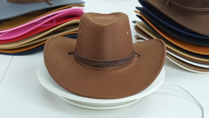 หมวกคาวบอยแฟชั่น Sheriff พร้อมสายรัดคาง กันลม กันแดด เนื้อผ้านุ่ม ใส่สบาย ระบายอากาศดี ไม่ร้อน 05-X0A