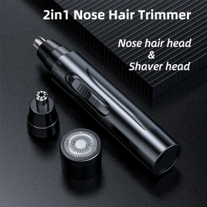 2in1 Electric Nose Hair Trimmer Rechargeable Mini Shaver Razor Beard Ear Muitifunction Hair Trimmer Professional Painless Shaving Tool for Men Women