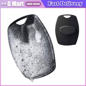 1pc Soft Silicone Exfoliating Brush Cleanser Manual Body Cleansing Scrubber Shower Gentle Massage Bath Brush for Men