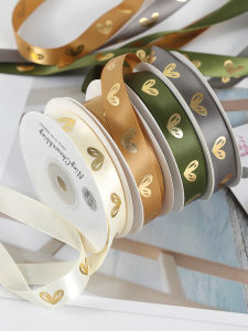 NingChu Ribbon | Gilded Heart Ribbon 1.6cm