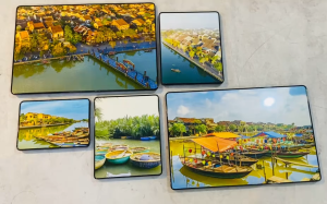 (ẢNH CHỤP) Tranh treo tường hội an 3 trang trí decor quán nhà hàng khách sạn có khung