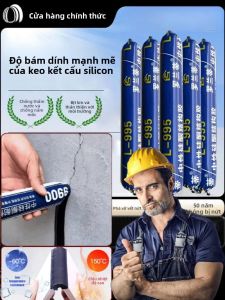 750g Keo Thủy Tinh Có Độ Nhớt Cao Chất Bịt Kín Chống Thấm Nước Để Sửa Chữa Vết Nứt Trên Tường Ngoài Trời Chất Kết Dính Kết Cấu Chống Nắng Mạnh Mẽ