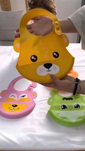 Baby Shine Celemek Makan Bayi Kartun Lucu Slaber Makan Bayi Bib Bayi Silicone Bpa Free