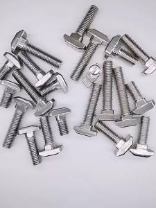 10Pcs T-Bolt Screw Nut M5M6M8 Hammer Head Bolt for T-Slot 2020/3030 Series Aluminum Profile Nickel Plated Length12/16/20/25/30mm