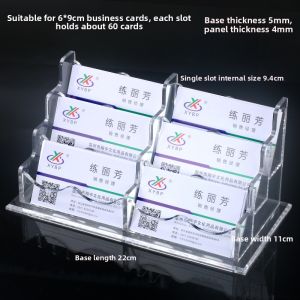 XYBP | High-end Business Vertical Card Holder Acrylic Transparent Customizable Logo