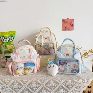 New Korean Style Large Capacity Backpack for Women Commuting School Bag Crossbody Bag with Multiple Compartments Waterproof