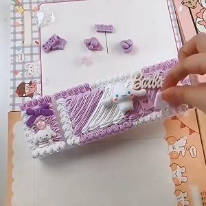 แพ็ควัสดุ DIY กล่องดินสอ การ์ตูน กล่องดินสอ แฮนด์เมด จุของได้เยอะ คุณภาพสูง สําหรับใส่เครื่องเขียน นักเรียนประถม