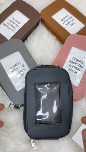 DOMPET KARTU NAME TAG KULIT ID CARD HOLDER KULIT GANTUNGAN NAMA VERTIKAL AR07