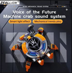 Zeallion Crab Shape RGB Lighting Bluetooth Speaker Wireless Subwoofer HIFI Box Sound Quality Desktop Ornament Home Hi-Res Stereo Gift