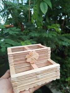 Tempat pensil dari stik es krim/ kerajinan tangan dari stik es krim/ prakarya/ souvernir/ hadiah unik/ kado istimewa/ Tempat makeup