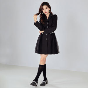 Simple Single-Button Pure Color Womens Dress Commuter Skirt A-Line Short Dress Polyester Fiber 93.2% Spandex 6.8%