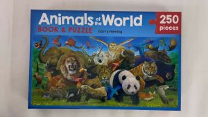 World of Animals Book & Puzzle 250 pcs for Kids with beautiful illustrations to learn fun facts about wildlife