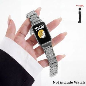 Stainless Steel Diamond Strap For Samsung Galaxy Fit 3 Band Bracelet Correa Women Metal Band For Samsung Fit 3 SM-R390 Wristband