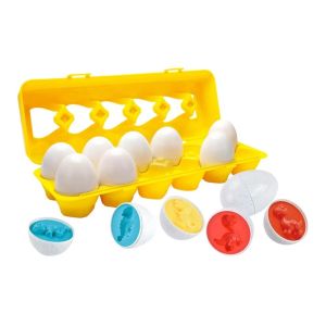 BEIBEI Cute Matching Egg Play Set Plastic 3D Matching Smart Eggs Toy Early Learning Educational Sports Egg Carton Toys Nursery Supplies
