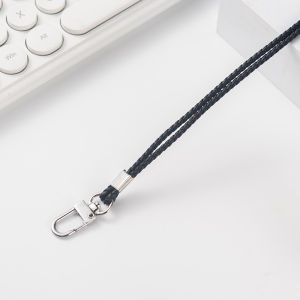 Expandable PU Metal Zipper Clip Student Campus Metro Access Meal Card Holder Ins Style Keychain Work Badge Lanyard Mobile Phone Strap ID Document Lanyard Key Holder
