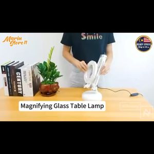 10X Magnifying Glass Table Lamp Magnifier LED Light 10 Levels Adjustable Lampu Meja Kaca Besar 放大镜台灯