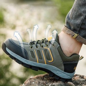 LAMALILI Steel Toe Safety Shoes for Men Anti Smash Labor Protection Work Shoes#8972
