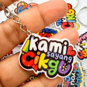 Keychain Gift Customized Key Chain Souvenir for Corporate Doorgift Cenderahati Teacher Day Hadiah Hari Guru Perpisahan