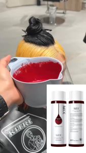 Màu Mix A86 pha trộn với các dịch vụ Uốn Duỗi Nhuộm Phục Hồi Tóc 480ml