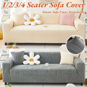 1/2/3/4 Seater L-shape Sofa Cover Elastic Velvet Fabric Couch Cover Four Seasons Universal Removable
