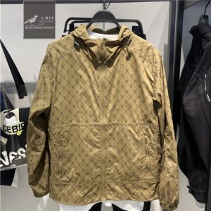 Lightweight Spring Summer Men's Jacket: Hooded Sun Protection Clothing, Skin Outerwear, Zipper Decorated Loose Fit Nylon Fiber