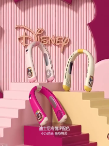 Neck Fan Portable USB Rechargeable Cartoon 5 Speed Heat Dissipation Silent Outdoor Travel Mini Fan kipas angin kecil