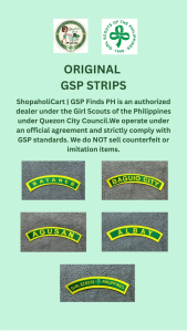 ORIGINAL GSP AND COUNCIL STRIPS GIRL SCOUT OF THE PHILIPPINES