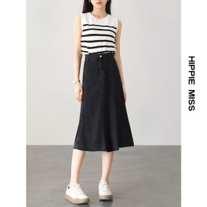 HIPPIE MISS | High Waist Fish Tail Skirt Loose Slim Fit for Petite  Jeans Tencel