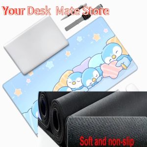 Pokemon Piplup Large Printed Mouse Pad Non-Slip Rubber Base Computer Keyboard Pad. for Long-Lasting Use