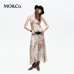 MO&Co. | Paisley Print Halter High Waist Asymmetrical Dress