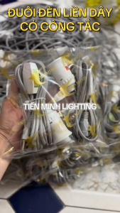 Đui đèn liền dây có công tắc- Phích cắm 3m/5m/10m vỏ bọc bằng nhựa 2 lớp cách điện và đồng nguyên chất dùng bóng đèn đui E27