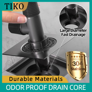 Bathroom 304 Stainless Steel Washing Machine Water Floor Drain Trap Combo Anti Odor Anti Bugs Rodents Core Drain Strainer Overflow Seal Cover