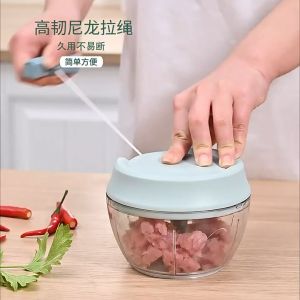 เครื่องปั่นมือดึง เครื่องบดอาหาร เครื่องบดพริก เครื่องปั่น เครื่องบดกระเทียม เครื่องเตรียมอาหาร เครื่องปั่นอเนกประสงค์ 170/500ml