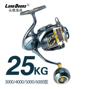 Leaddeers Full Metal Saltist 3000-4000-5000-60000 Spinning Jigging Reel Spinning Reel 10BB Alloy Reel 18kgs Drag Power