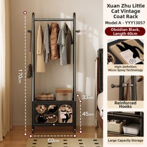 MR ART | Vintage Simple Moving Storage Wardrobe Coat Rack